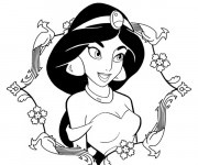 Coloriage et dessins gratuit Jasmine simple à imprimer