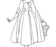 Coloriage Belle au bois dormant facile