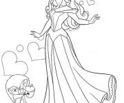 Coloriage L'amoureuse princesse Aurore