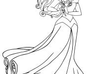 Coloriage et dessins gratuit La belle princesse Aurore de Disney à imprimer