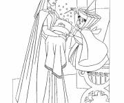Coloriage La naissance de la princesse Aurore