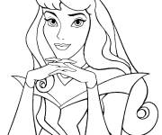 Coloriage La princesse Aurore enchant&eacute;e