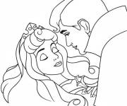 Coloriage Le prince r&eacute;veille Aurora
