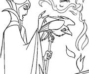 Coloriage Mal&eacute;fique, la f&eacute;e du mal