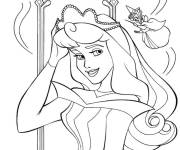 Coloriage Princesse Aurore et les fées