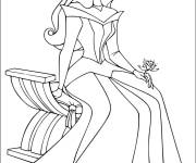 Coloriage Princesse Aurore pour filles