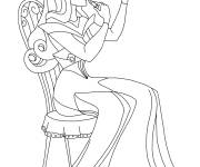 Coloriage Princesse Aurore se maquille