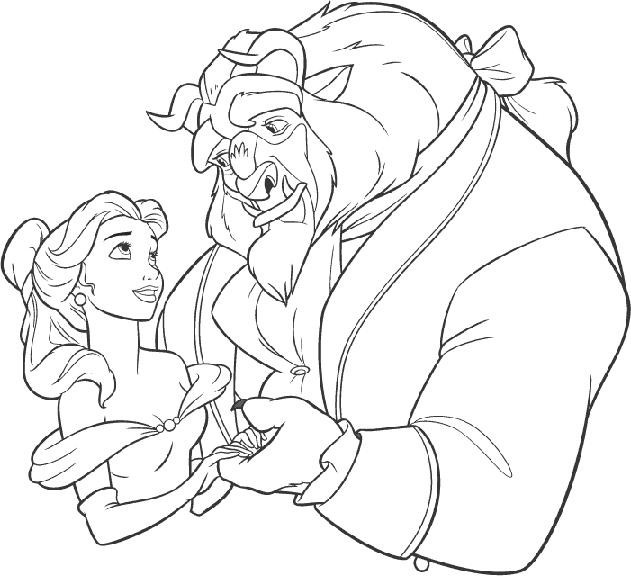 Coloriage La Belle Et La Bete Disney