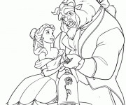 Coloriage La Belle Et La Bête Gratuit à Imprimer