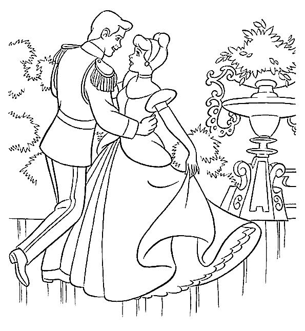 Coloriage La Danse Du Prince Henri Et Cendrillon Dessin