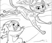 Coloriage Bunga s'amuse avec Fuli