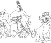 Coloriage &Eacute;quipe du lionceau Kion