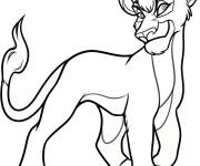 Coloriage Fils de Zira de la garde du roi lion