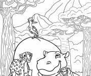 Coloriage Fuli, Ono, Beshte et Bunga de la Garde du Lion