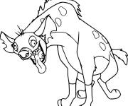 Coloriage et dessins gratuit Hyena de la garde du roi lion rigolo à imprimer