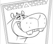 Coloriage Image d'hippopotame Beshti