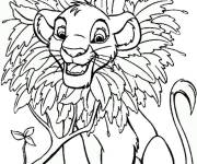 Coloriage Kion dans une petite plante