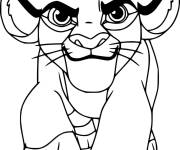 Coloriage et dessins gratuit Kion de la garde du roi lion à imprimer