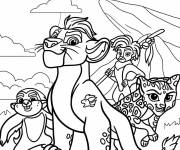 Coloriage Kion devant le rocher de la fiert&eacute;