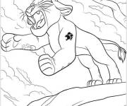 Coloriage Kion grogne fort