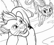 Coloriage Kion s'&eacute;chappe de Fuli
