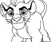 Coloriage Le lion Kion dessin anim&eacute;
