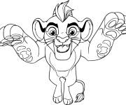 Coloriage Le lion Kion en sautant