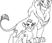 Coloriage Le roi Simba avec Kion