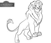 Coloriage Le roi Simba le tout courageux
