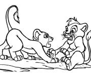 Coloriage Les lionceaux de la garde du roi lion