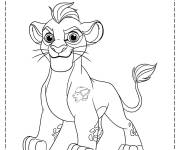 Coloriage Lion Kion en toute confiance