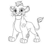 Coloriage Lionceau Kayon courageux