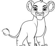 Coloriage Lionceau Kiara aventureuse