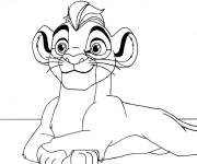 Coloriage Lionceau Kion de la garde du roi lion