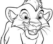 Coloriage Lionceau Kion surpris