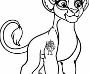 Coloriage Lionne Rani  de la garde du roi lion