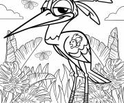 Coloriage Ono avec des papillons