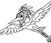 Coloriage Ono Egret en volant