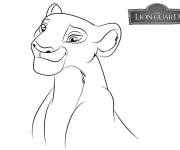 Coloriage Portrait de Kiara du film la garde du roi lion