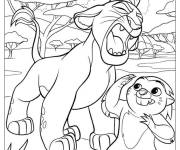 Coloriage Sc&egrave;ne du film la garde du roi lion
