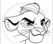 Coloriage T&ecirc;te du Kion, l'h&eacute;ritier du tr&ocirc;ne