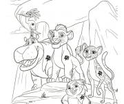 Coloriage Tous les amis de la garde du roi lion