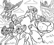 Coloriage Tout les membres du film de la garde du roi lion