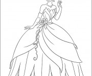 Coloriage La belle  princesse Tiana