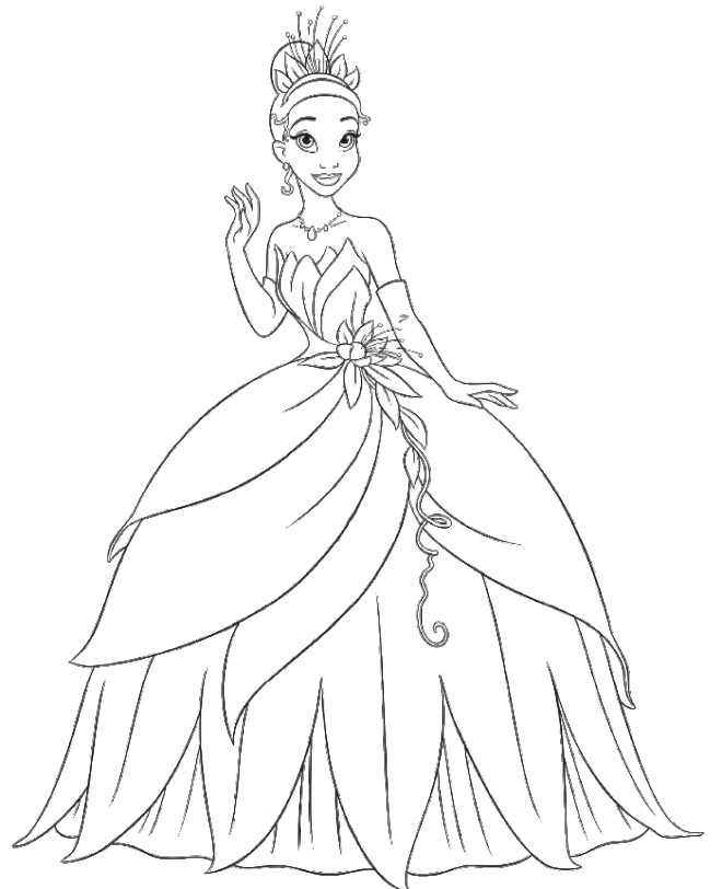 Coloriage La princesse et la grenouille 24 dessin gratuit à imprimer