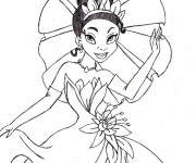 Coloriage La princesse Tiana dessin