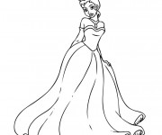 Coloriage et dessins gratuit La princesse Tiana simple à imprimer