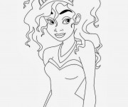 Coloriage et dessins gratuit La princesse Tiana walt disney à imprimer