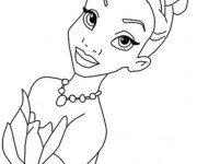 Coloriage La visage princesse Tiana