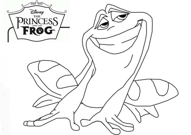 Coloriage et dessins gratuits Le prince Naveen en tant que grenouille à imprimer
